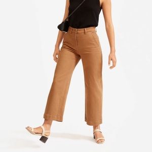 Everlane Wide Leg Crop Pant in Ochre